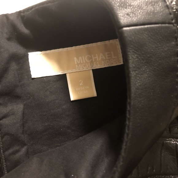 Michael Kors A-line faux leather dress - Picture 3 of 5